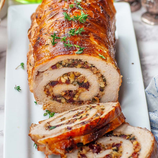 Apple & Bacon Stuffed Pork Loin Roll