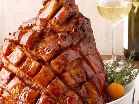 Sweet and Sticky Apricot Glazed Ham