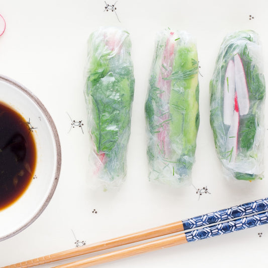 Avocado Watercress & Dill Rolls with Orange & Soy