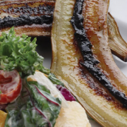 Baked Bananas with Black Garlic
