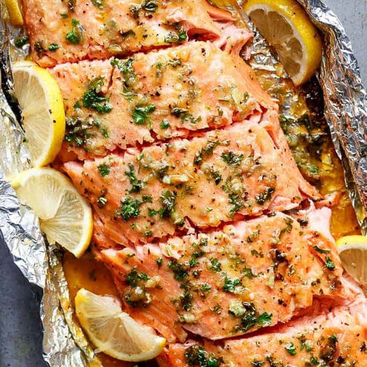 Baked Honey Garlic Salmon in Foil