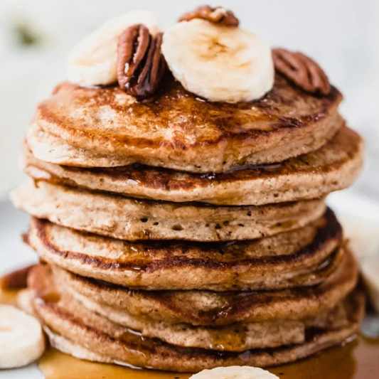 Banana Oatmeal Pancakes