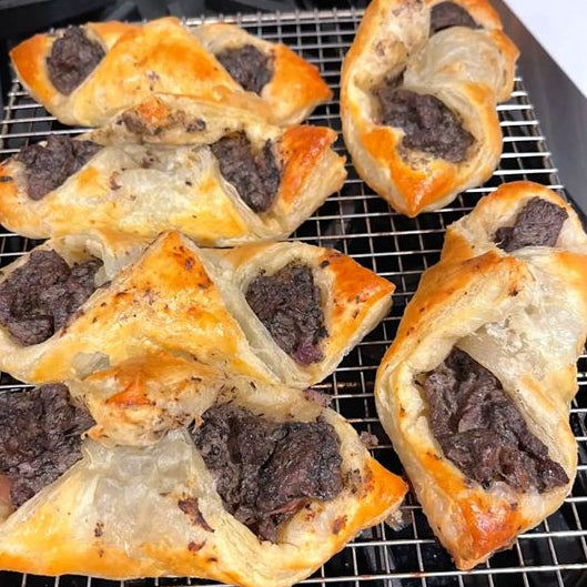 Beef Wellington Turnovers With Sweet Chilli Wine Sauce