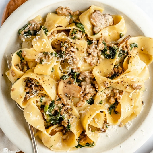 Beef and Mushroom Pasta Bake