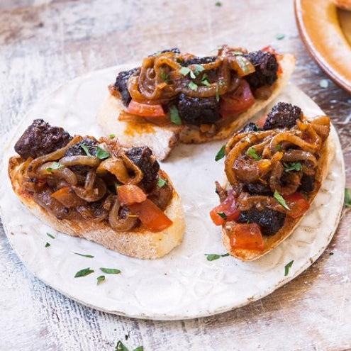 Black Pudding with Onions
