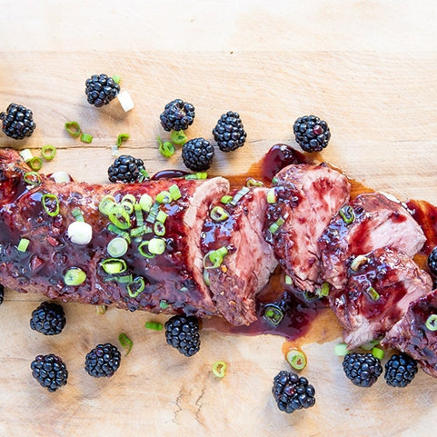 Blackberry Hoisin Ginger Pork Tenderloin