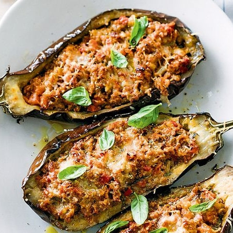 Bolognese Stuffed Eggplants