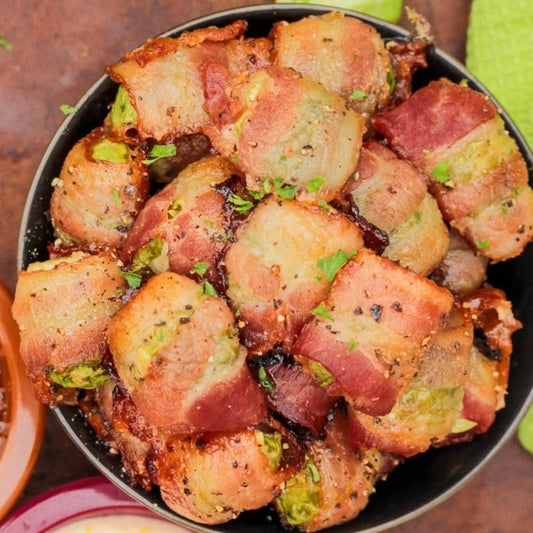 Brussels Sprouts Bacon Bites with Aioli