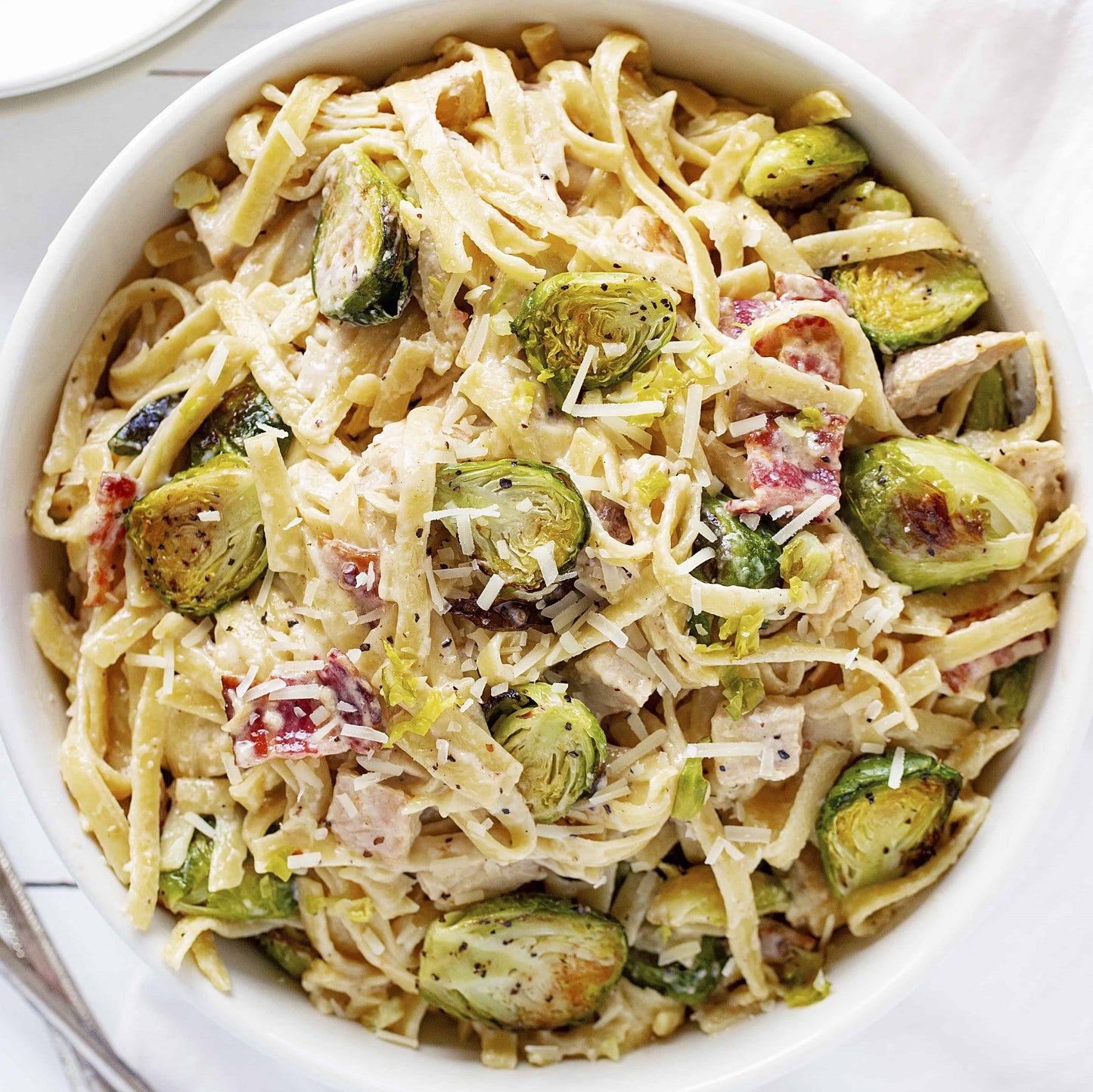 Chicken Alfredo Brussels Sprouts