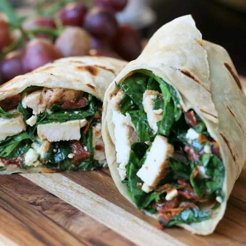 Chicken Feta & Tomato Wraps