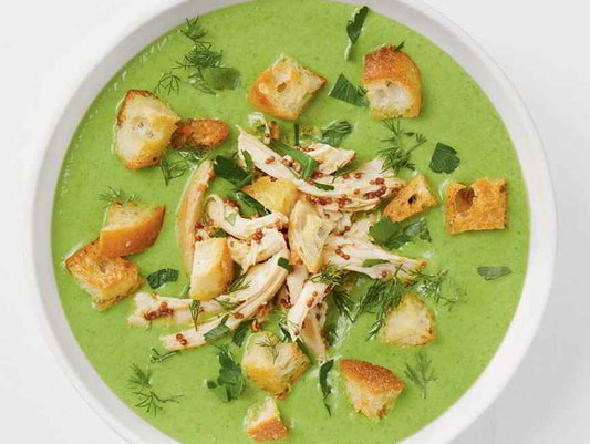 Chilled Zucchini Soup with Chicken