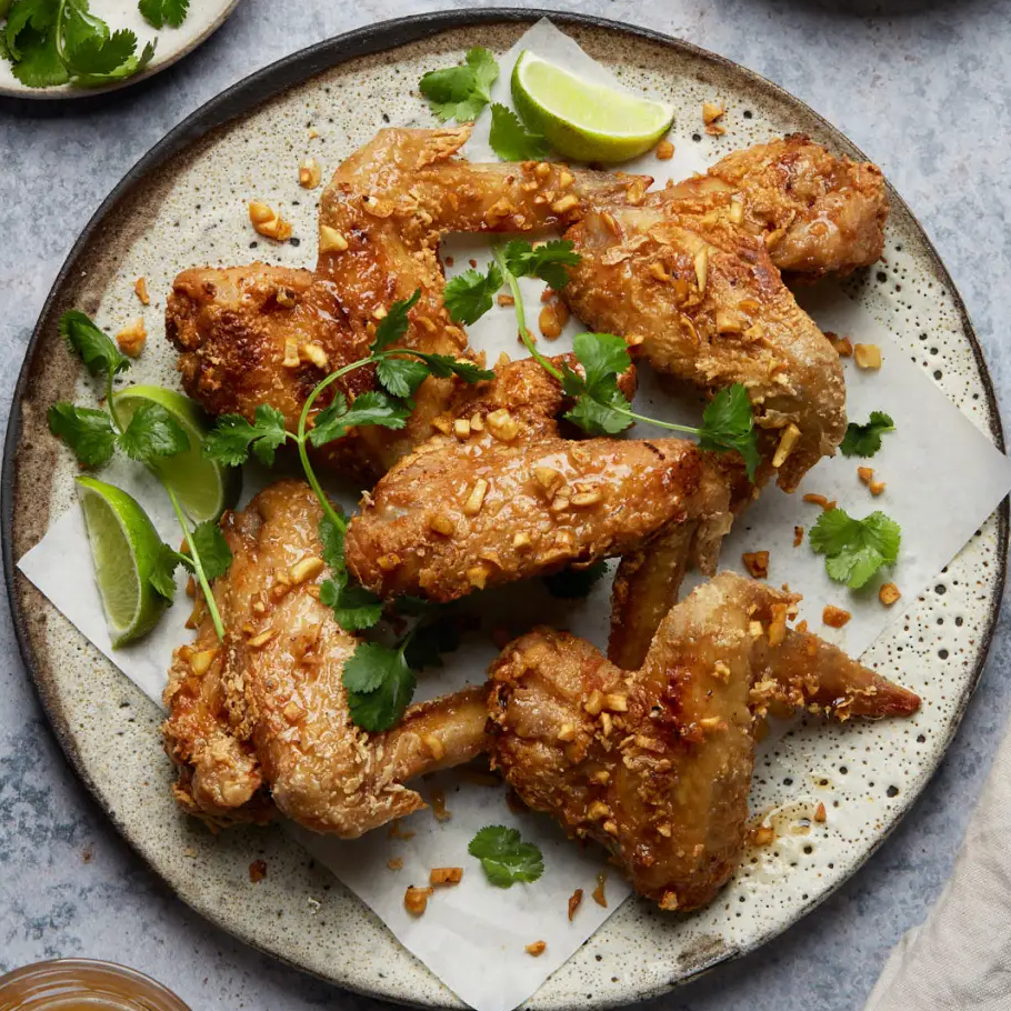 Crispy Chicken Wings in Sweet & Spicy Fish Sauce