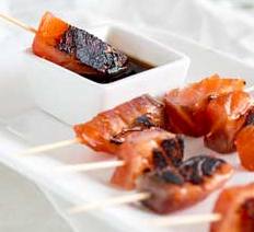 Cured Brown Sugar Salmon Skewers