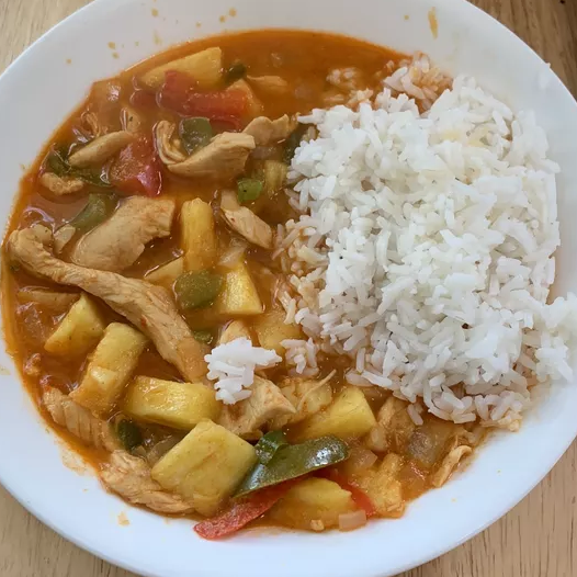 Curried Chicken with Pineapple