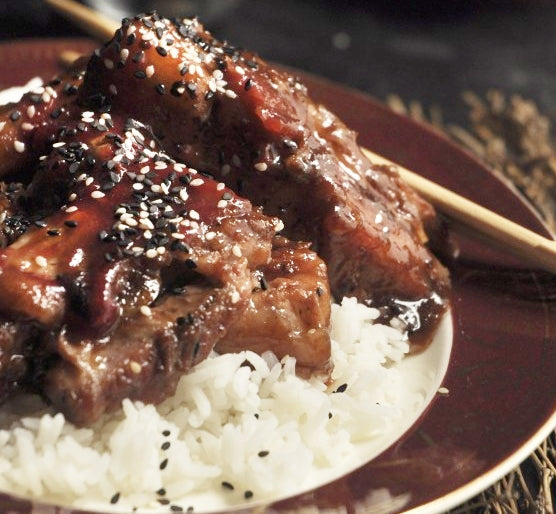 Five Spice Pork with BBQ Plum Glaze