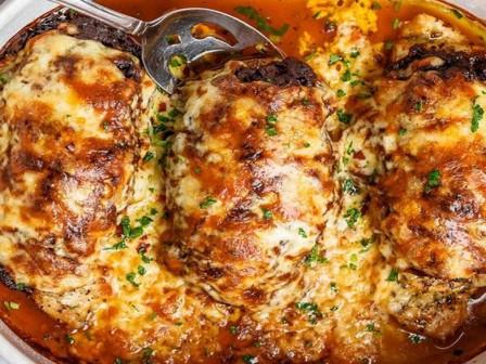 French Onion Stuffed Chicken Casserole