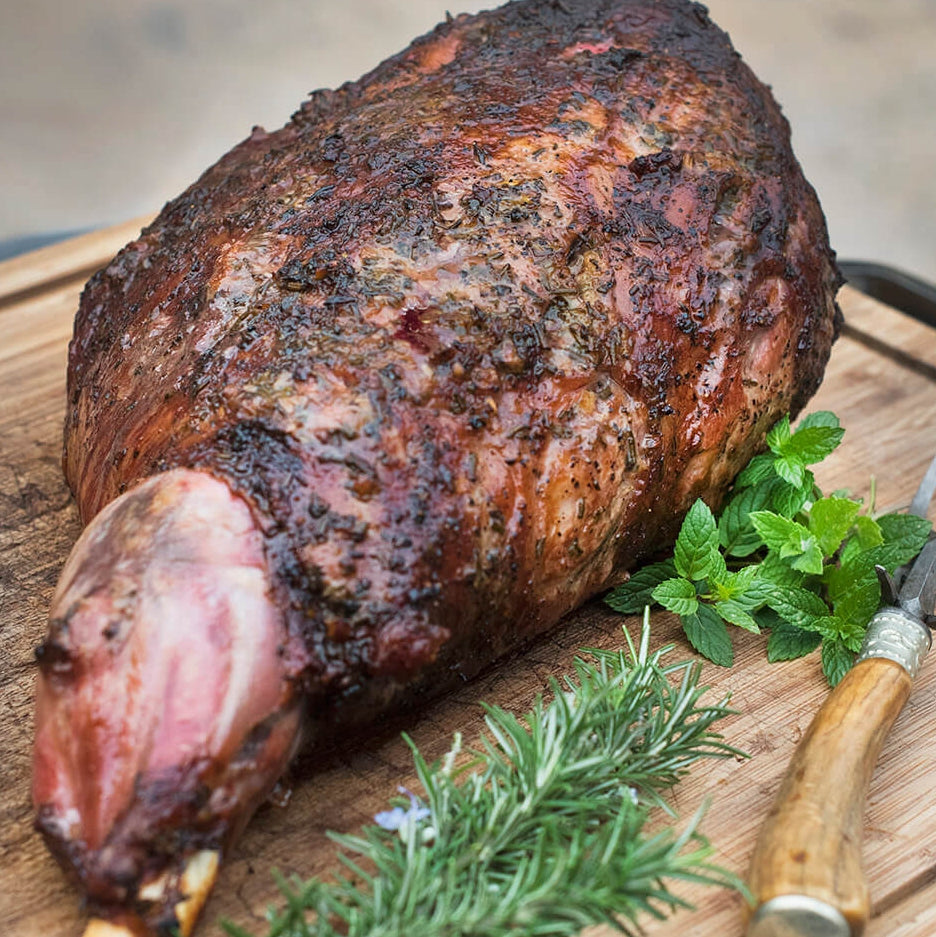 Grilled Leg of Lamb with Garlic & Rosemary