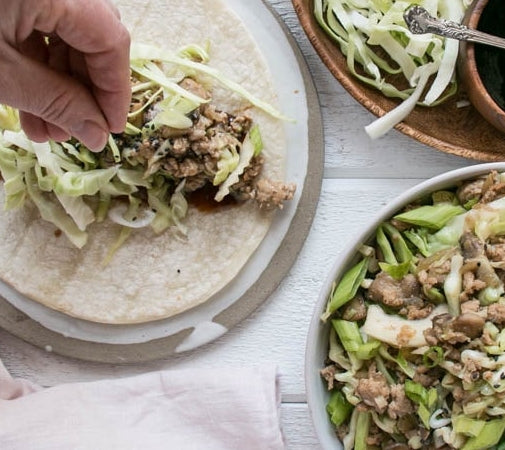 Hoisin Mushroom & Cabbage Wraps