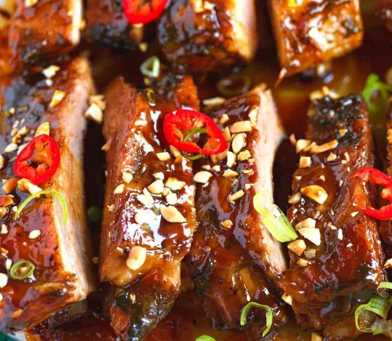 Hoisin Ribs with Asian Slaw