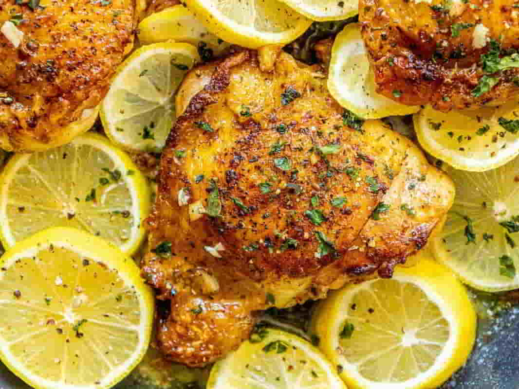 Lemon Garlic Butter Chicken Thighs