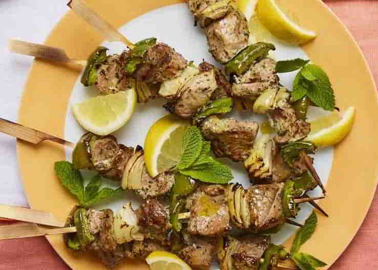 Minted Lamb Kebabs