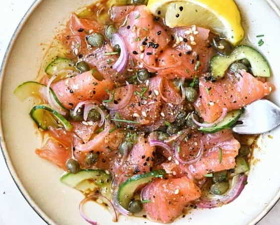 Miso Soy Salmon Sashimi Bowl