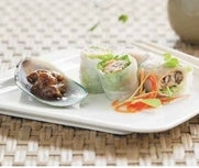 Mussel Wraps with Raspberry Sauce