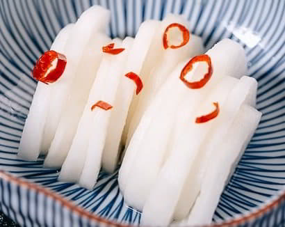 Pink Pickled Daikon