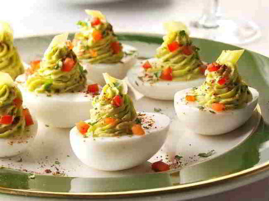Pickled Pepperoncini Deviled Eggs
