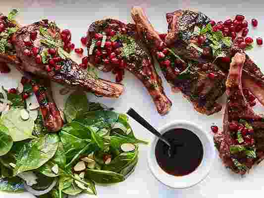Pomegranate Maple Glazed Lamb Chops