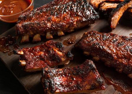 Pork Ribs BBQ with Rum Sauce