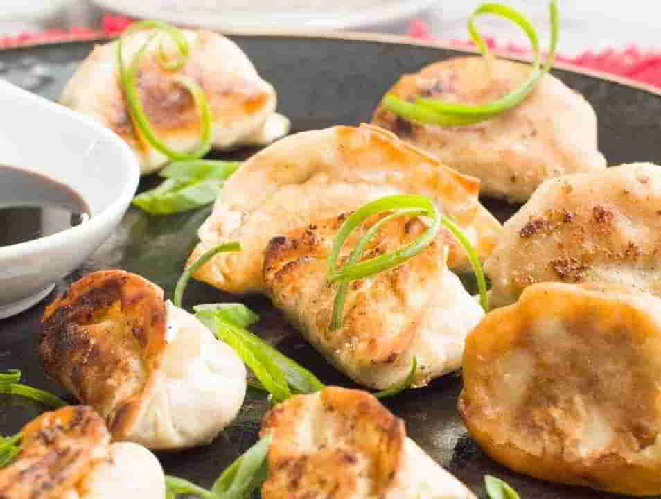 Pork & Chive Dumplings with Black Vinegar Dipping Sauce