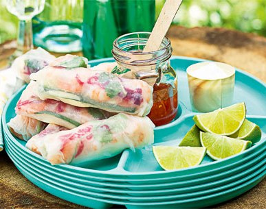 Shrimp & Sweet Onion Jam Wraps