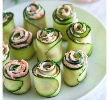 Smoked Salmon Cucumber Rolls