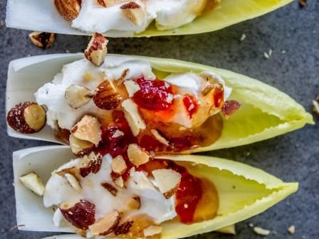 Smokey Almond Cream Cheese Endive Bites