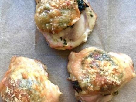 Spinach and Feta Stuffed Chicken Thighs