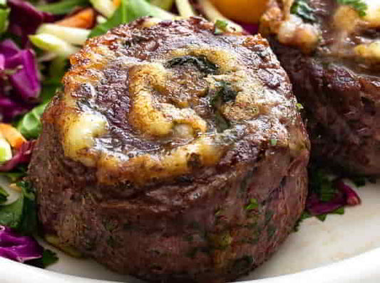 Steak Stuffed with Parmesan Spinach & Lemon Zest