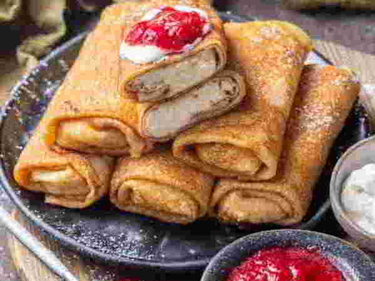 Sweet Cheese Blintzes (Filled Crepe)