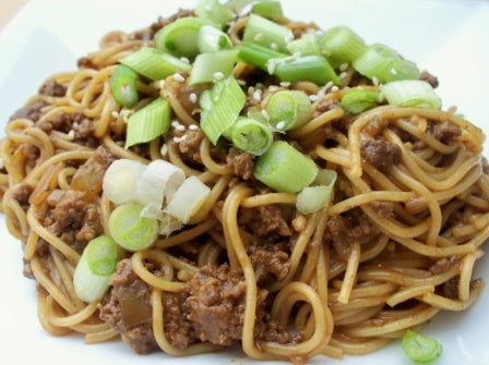 Szechuan Noodles with Spicy Beef Sauce