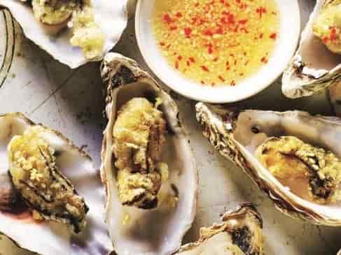 Tempura Oysters with Sweet Chilli Dipping Sauce