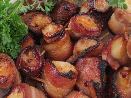 Teriyaki Bacon Wrapped Scallops
