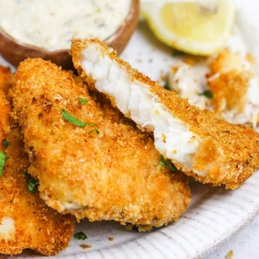 Air-Fried Crumbed Fish