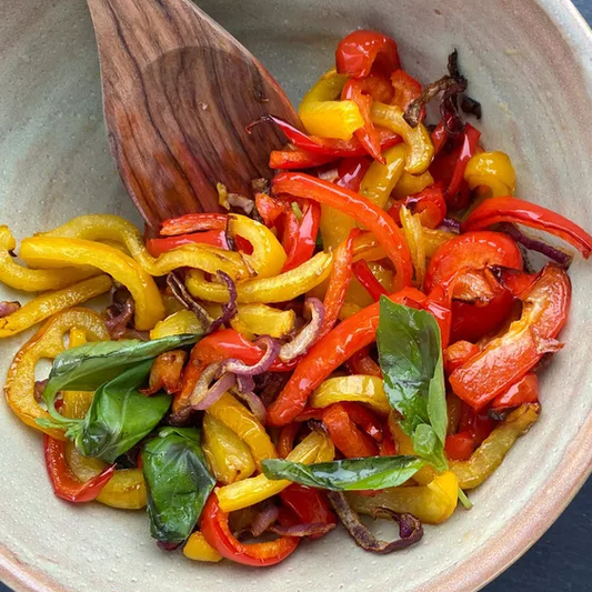 Air-Fried Roasted Sweet Peppers & Onions