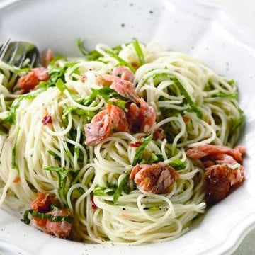 Angel Hair Pasta with Smoked Trout & Lemon