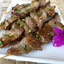 Beef Skewers Asian Style