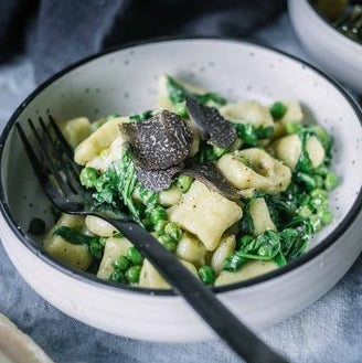 Asparagus Gnocchi With Burnt Butter Pea & Truffle