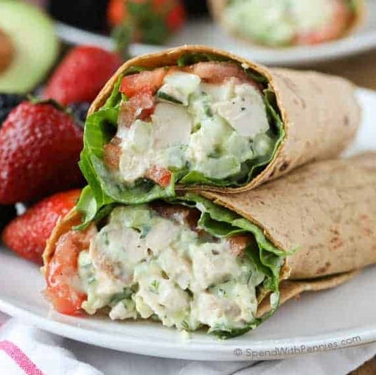 Avocado Ranch Chicken Salad Wrap