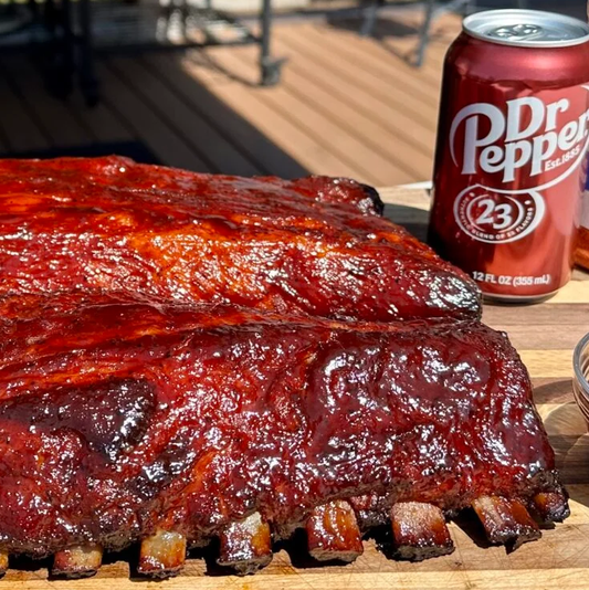 Baby Back Ribs with Dr. Pepper BBQ Sauce