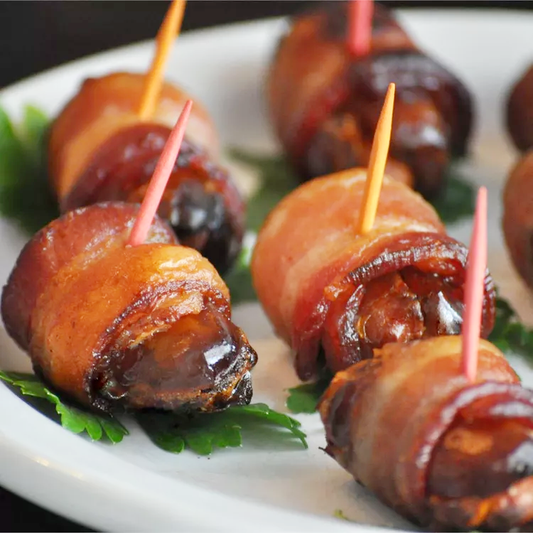 Bacon Wrapped Dates Stuffed with Almonds