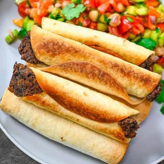 Baked Black Bean Taquitos